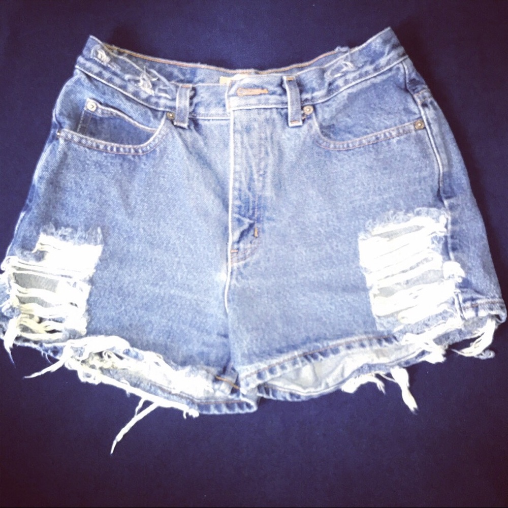 Custom Distressed Denim Shorts